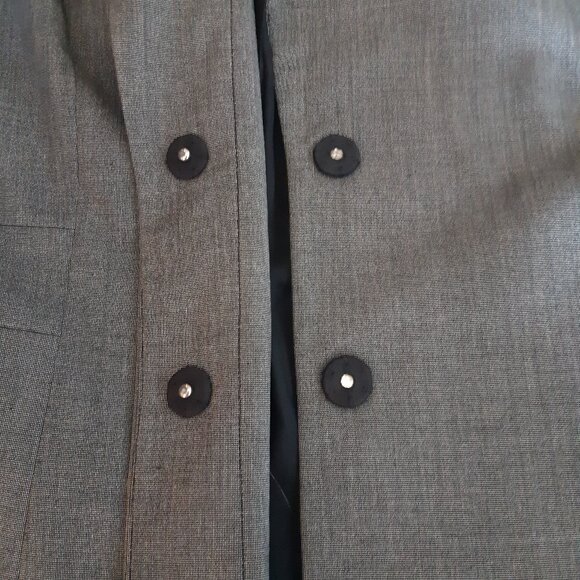 Anne Klein SZ 16 Grey Women's Stretch Blazer Jacket - Picture 8 of 16